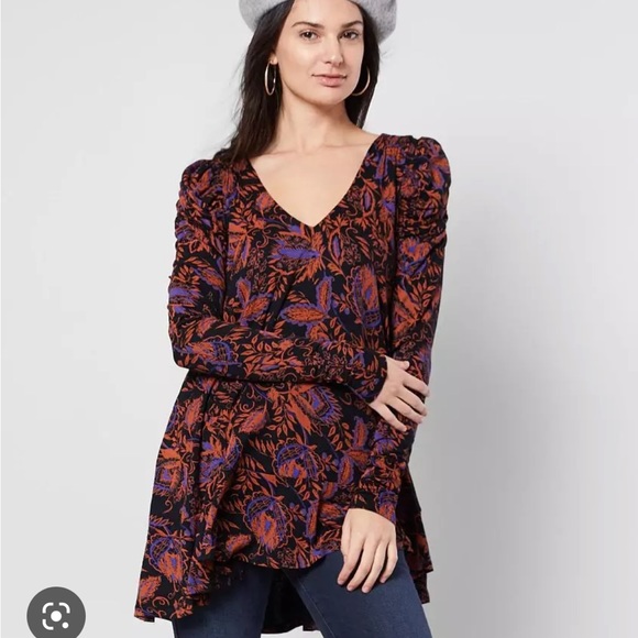 Free People Hello Lover Ruched Tunic Small NWOT - Picture 3 of 11